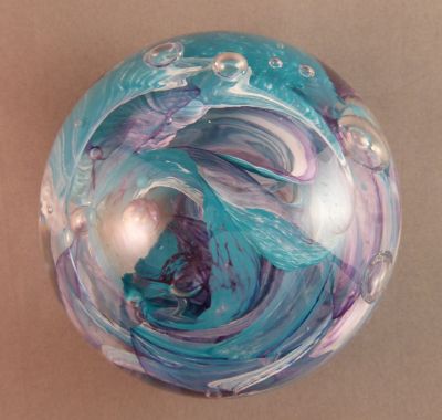 Alum Bay, purple and teal swirls
Top
Keywords: british;sold;paperweight