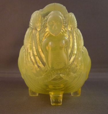 Burtles and Tate canoe
Mermaid front view. Yellow opalescent
Keywords: vase;pressed;british