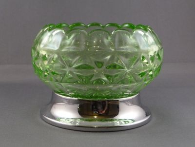 Chrome base sugar and creamer/milk jug
Sugar bowl
Keywords: pressed;table