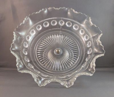 Davidson 269 compote
Chrome base. 9 in.
Keywords: british;pressed;table;sold;dessert