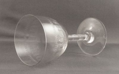 Needle etched sherry glass 2
Fire polished rim
Keywords: british;sold;barware;engraved