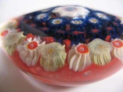 Late Vasart/early Strathearn paperweight bud vase
Cane close-up
Keywords: sold;blown;vase;british