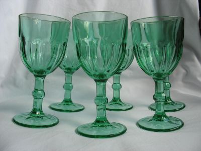 Green wine glasses
Moulded. Unknown
Keywords: sold;barware