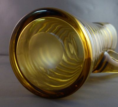 Light amber water set 
Matte ground pontil mark on jug
Keywords: sold;barware