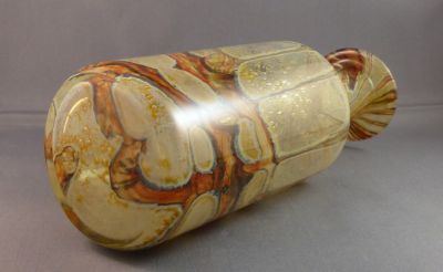 Malta Decorative Glass Earthtones cylinder bottle
Visible grinding marks on base
Keywords: bottle;maltese