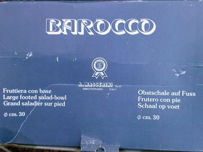 Barocco footed salad bowl
A Masserini, Italy
Keywords: sold;mark;table