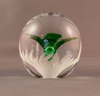 Teign Valley Glass green and white floral
Unlabelled and unmarked
Keywords: british