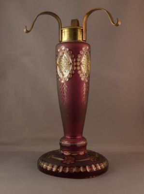 Val St Lambert lamp base
Fantasy Crystal Catalogue 1919-1930. Burgundy cut to uranium
Keywords: blown;cut;frenchdutchbelg;light