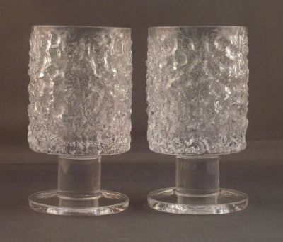 Whitefriars Glacier M142 sherry glasses
Lead crystal
Keywords: barware;blown