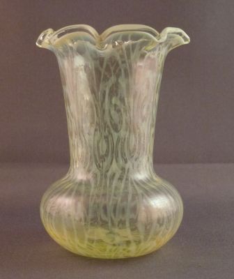 Stevens and Williams opalescent posy, tree bark pattern
Item 23248 in advert found on CMG website
Keywords: british;blown;vase