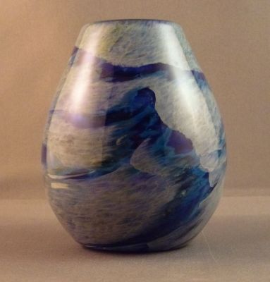Mtarfa small blue vase 
Finely ground but slightly matte base with grinding marks
Keywords: vase;sold;maltese