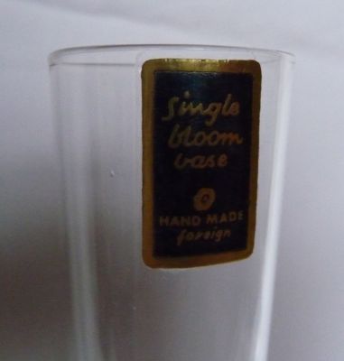 Controlled bubble bud vase
Label. 
Keywords: sold;mark;vase