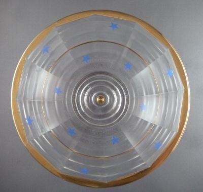 Chance Spiderweb bowl D31
Blue enamel stars and gilding
Keywords: pressed;enamelgilt;table;sold;dessert