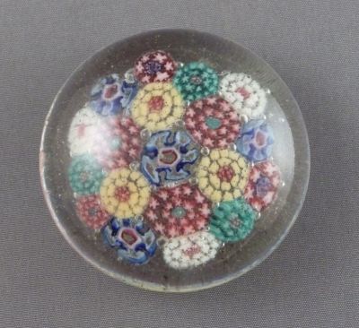 Chinese millefiori B
Small. Low profile. Fire polished pontil mark
Keywords: sold;china