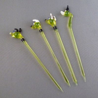 Cocktail sticks
Murano?
Keywords: murano;barware;figure;lampwork