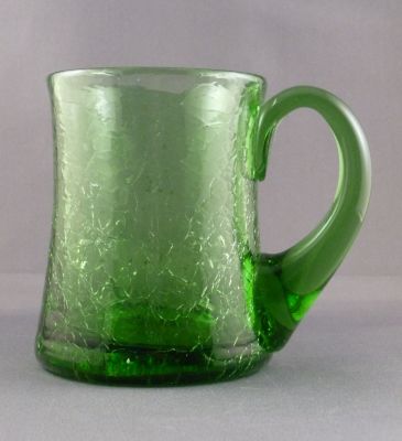 Stevens & Williams? crackle mug
0.5 pt, polished pontil mark
Keywords: blown;barware;british