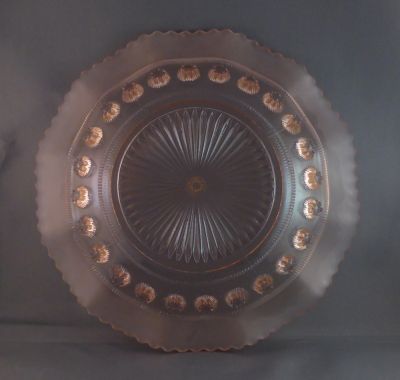 Davidson 269 cake plate, pink
Bottom 10 in
Keywords: dessert;pressed;sold;table