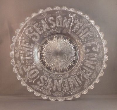 Davidson? The Compliments of the Season plate
Keywords: pressed;table;sold