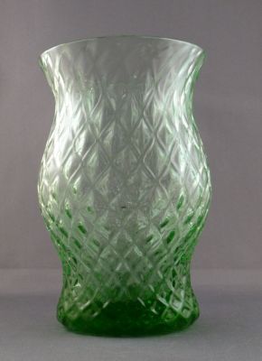 Webb? pineapple vase
Colours seen in are good for Webb. Webb had a suitable mould in 1906
Keywords: blown;british;vase