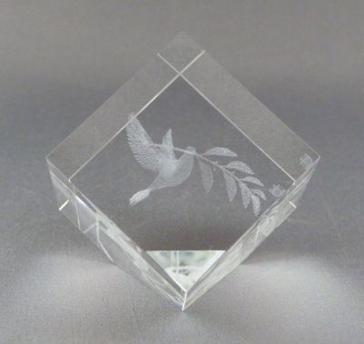 Laser-etched Dove of Peace
