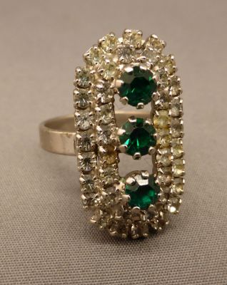 Faux emerald and diamond ring
Keywords: sold