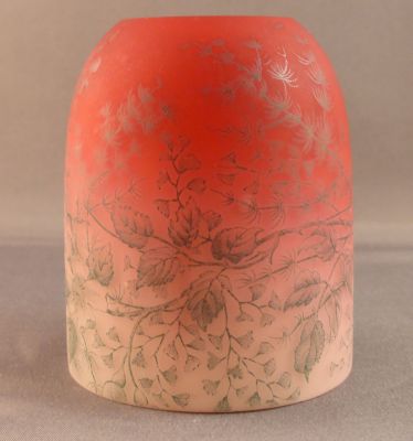 Ruby over uranium fairylight with green floral transfer
A Samuel Clarke commission c 1887
Keywords: blown;light;candle