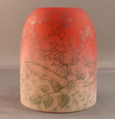 Ruby over uranium fairylight with green floral transfer
Wild roses with goosegrass and shepherd's purse
Keywords: blown;light;candle