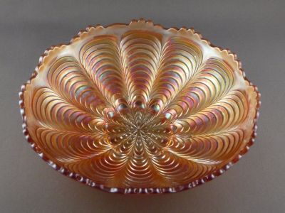 Fenton Peacock Tail
Marigold. Ice cream bowl
Keywords: american;table;dessert;carnival