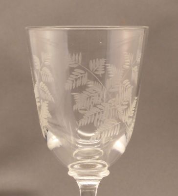 Fern engraved sherry glass
Three-part construction
Keywords: blown;table;barware