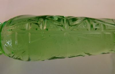 Brockwitz? geometric patterned candlesticks
Pattern detail. Very shiny base rim
Keywords: german;pressed;bathbed;candle;sold