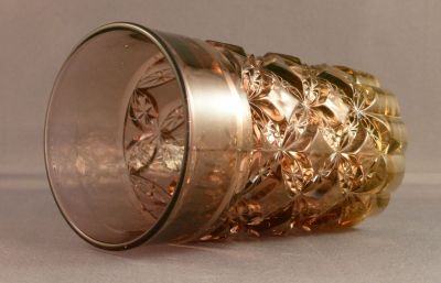 Greener amethyst uranium glass tumbler
Greener & Co. RD 196641,  registered 10 August 1892
Keywords: british;pressed;barware