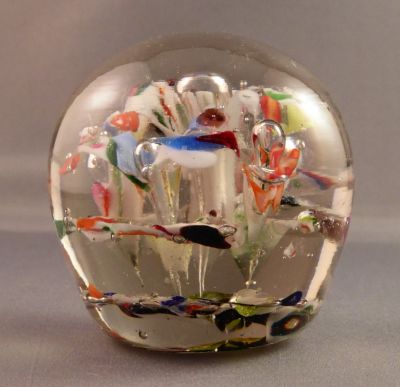 Czech? harlequin/fountain paperweight
Cane fragments
Keywords: paperweight;czech
