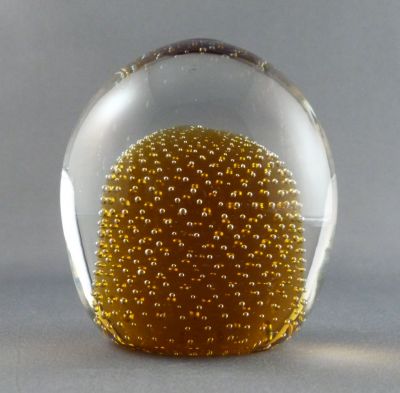 Jaffe Rose controlled bubble paperweight
Czech, polished base. 
Keywords: czech;sold