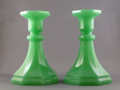 Jobling jade 12500 dressing table set candlesticks
Marked underneath
Keywords: british;pressed;bathbed;candle