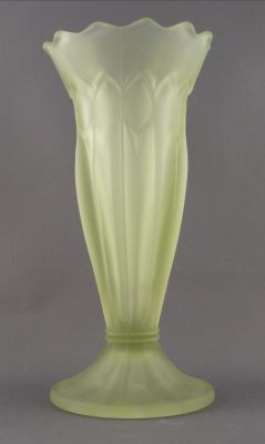 Sowerby 2505 flower tube vase, frosted
Domed foot 
Keywords: pressed;vase;british