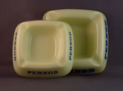 Pernod custard uranium ashtray B and C
Little and large. Custard glass
Keywords: ash;barware;enamelgilt;pressed