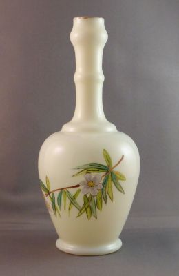 Bohemian enamelled vase, custard glass
Small
Keywords: czech;blown;enamelgilt;vase;sold