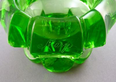 Edward Moore? glass salt B
Engraved Mary
Keywords: pressed;table;engraved