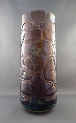 Mdina strapped amethyst vase
Signed
Keywords: vase;maltese