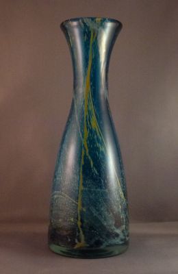 Mdina blue carafe with prunt
Polished pontil mark
Keywords: barware;maltese