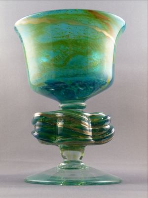 Mdina knopped chalice
Large! Broken pontil mark
Keywords: barware;maltese