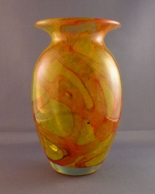 Mdina orange strappy vase
Unmarked
Keywords: vase;sold;maltese