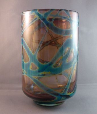 Mdina amethyst "seaweed" bell vase
Unmarked
Keywords: blown;vase;maltese