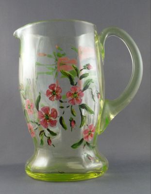 Austrian? cold painted jug
Large
Keywords: barware;blown;enamelgilt