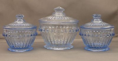 Bagley Pendant dressing table pots
742 Two small plus one large pot
Keywords: bathbed;british;sold