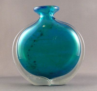 Mdina side striped vase C
Signed. Fairly early I think
Keywords: vase;maltese