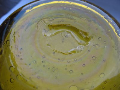 St Albans Glass creamer/milk jug and sugar
Rough pontil mark
Keywords: sold;blown;table