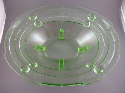 Stölzle large oval dessert bowl
No. 19416. Heřmanova huť. Plain and crinkly bands
Keywords: czech;pressed;table