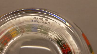 Stuart enamelled dessert bowl
Marked Made in England
Keywords: blown;enamelgilt;table;sold;dessert