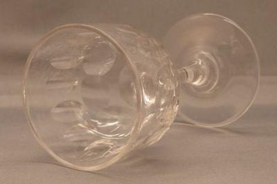 Cut sherry glass D
Polished pontil mark and fire polished rim
Keywords: cut;sold;barware